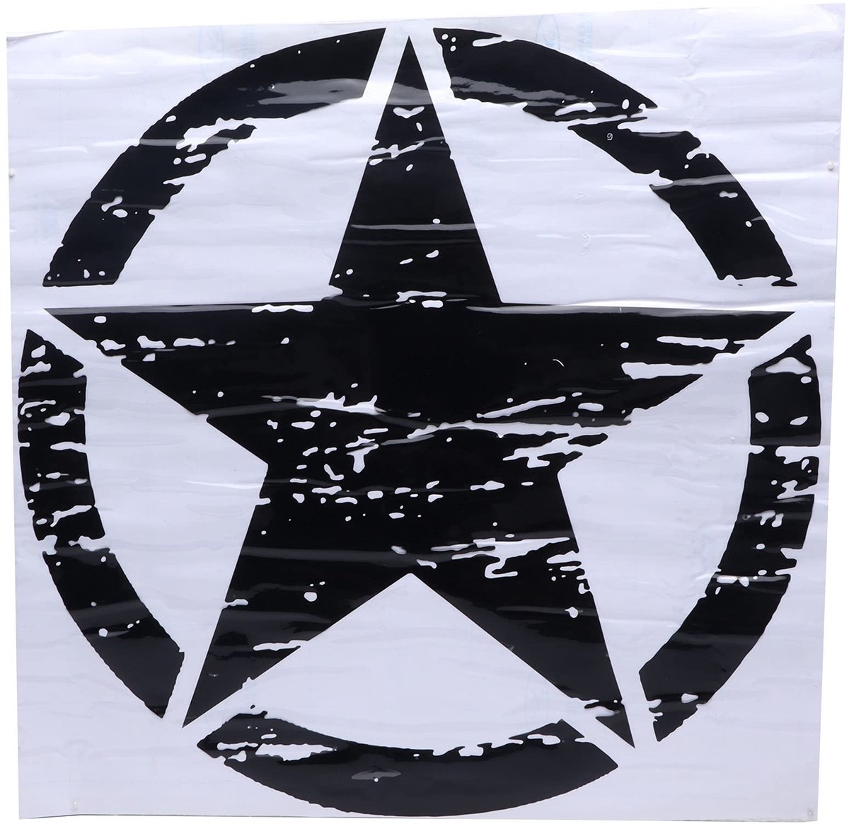 Dailygoods - Dailygoody - Auto Body Sticker - Zwarte Ster - PVC Auto Decoratie - 19.7in - Geschikt voor F150 Wrangler Rubicon JK CJ TJ YJ - Auto Sticker