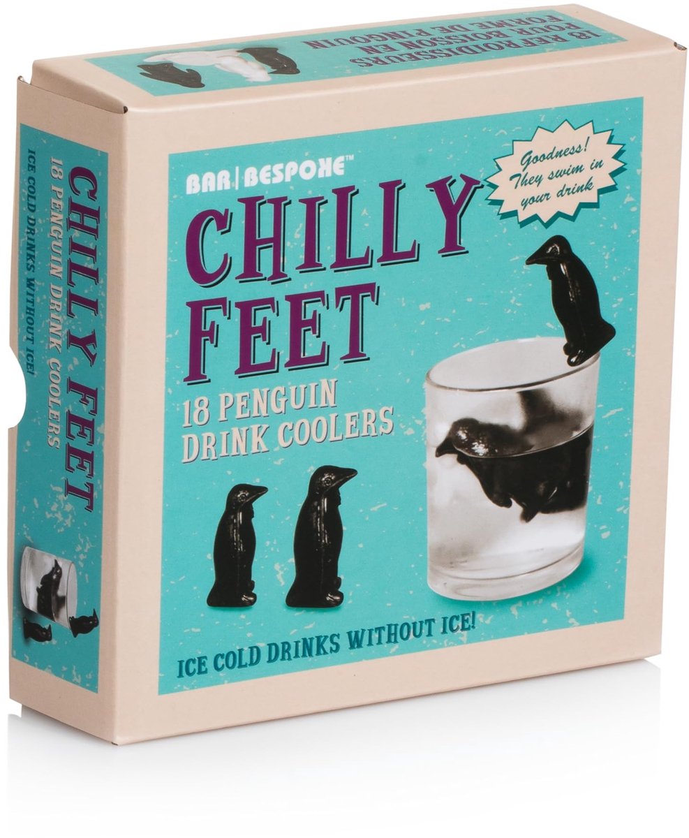 Dailygoods - Dailygoody - Bar Originale Chilly Feet Drink Coolers - Drankkoelers - Koel zonder verdunnen - Zwart en Wit - Herbruikbare koelers - Perfect voor