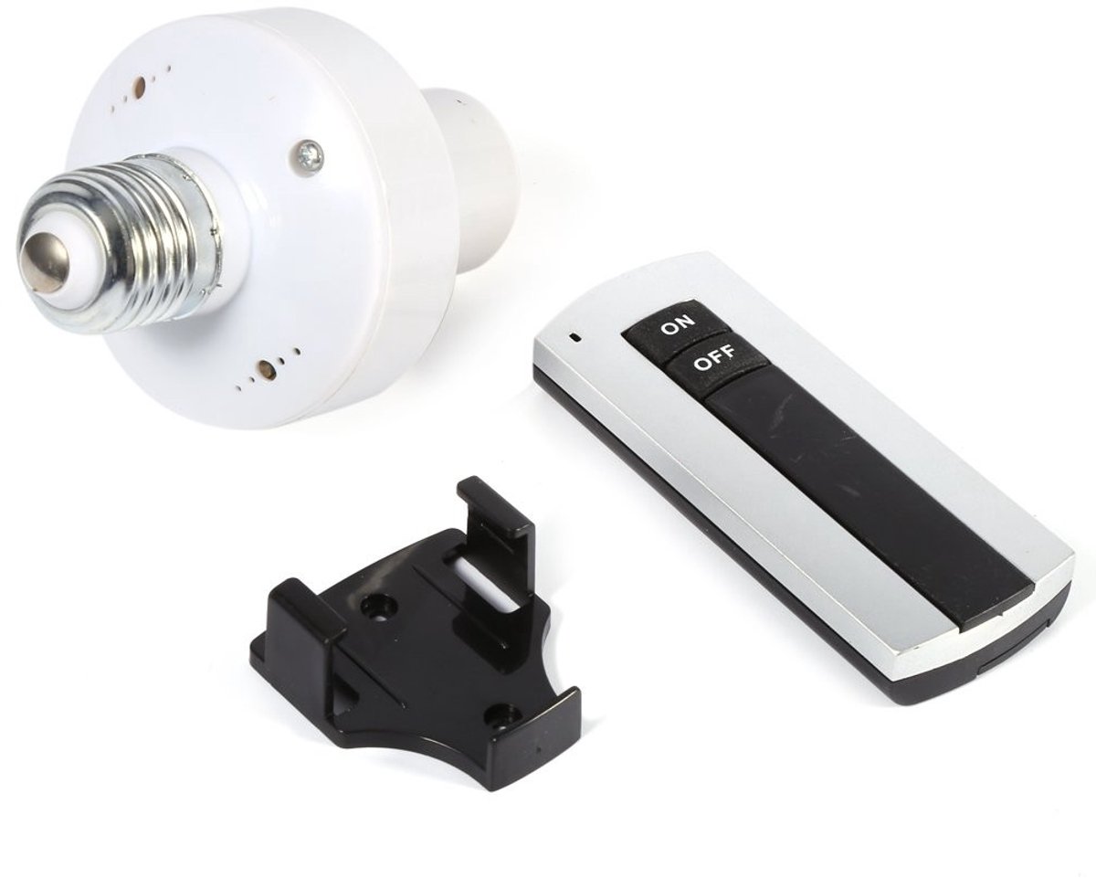 Dailygoods - Dailygoody - Afstandsbediening fitting - E27 draadloos - 20 m afstandscontrole - Lamp houder - Licht schakelaar - 220V - Geschikt voor diverse lampen