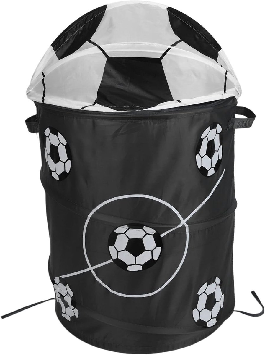Vouwbare wasmand voor voetbalmodel, opbergmand van polyester stof, multifunctioneel en ruimtebesparend