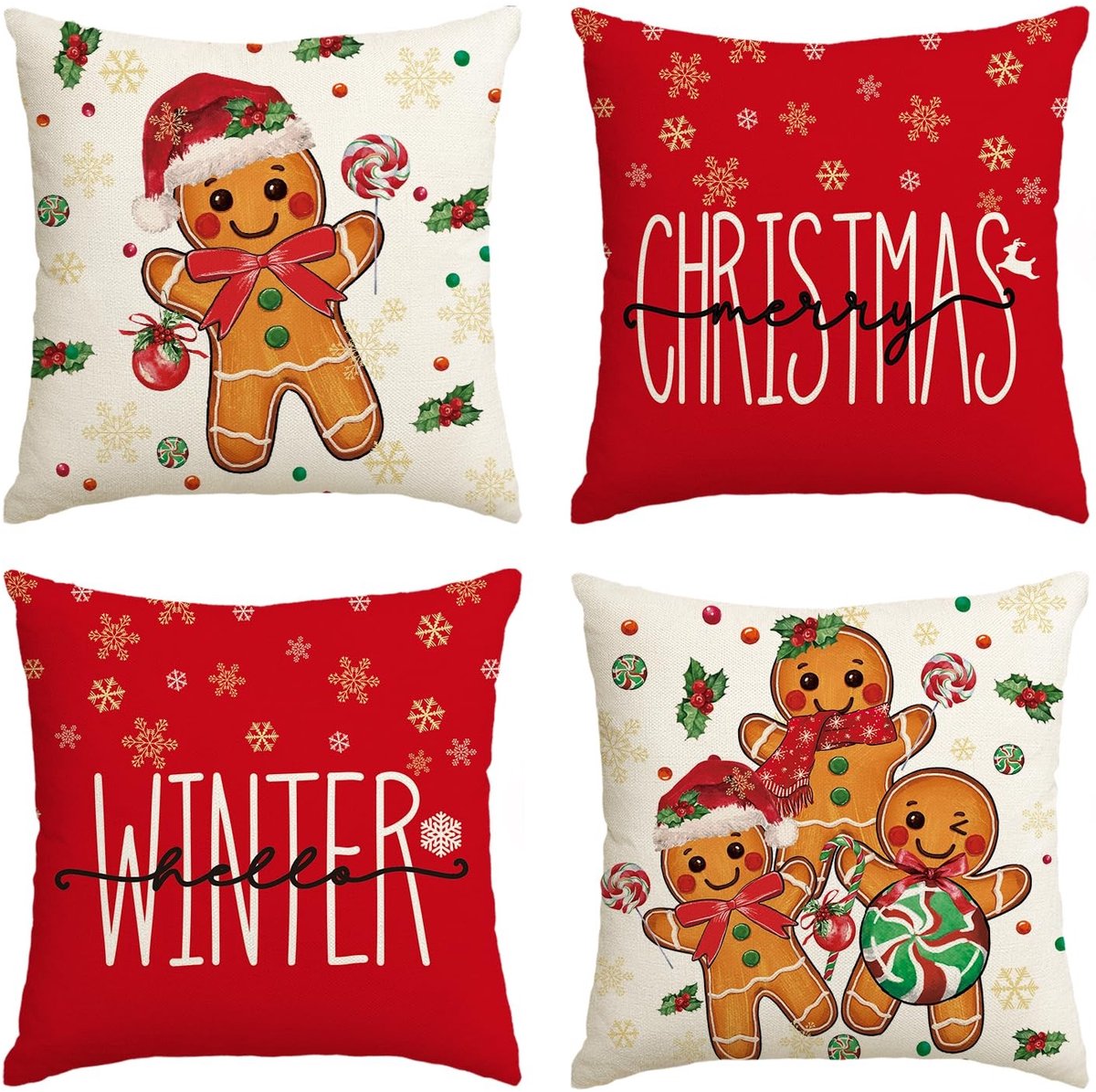 Dailygoods - Dailygoody - Decoratieve Kussenslopen - Set van 4 - Ultrazacht - 45 x 45 cm - Woondecoratie - Perfect voor woonkamer en slaapkamer