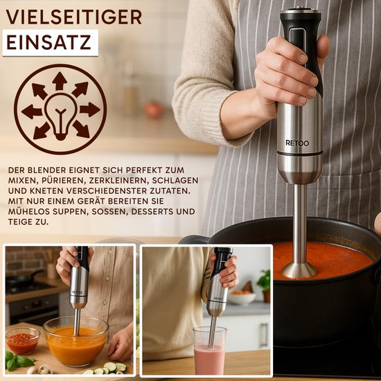 Dailygoods - Staafmixerset met Turbo-functie en 1500W Vermogen — afbeelding 4
