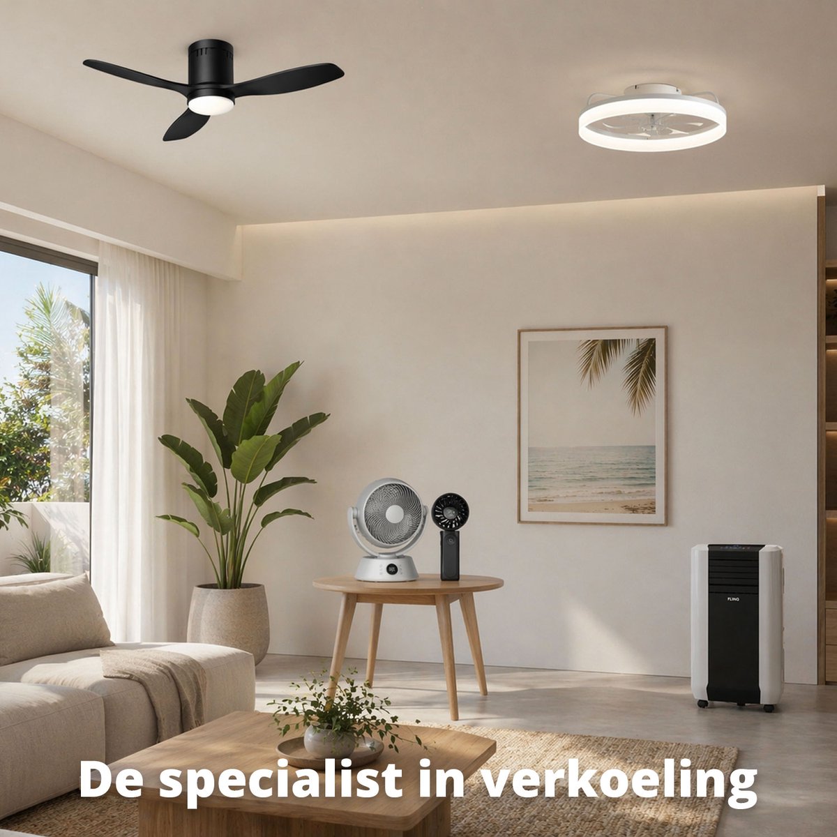 FlinQ Handventilator VoltAir - Draagbare Ventilator - Mini Fan Oplaadbaar - Kleine Portable Ventilator met USB - Draadloze Tafelventilator - Zwart — afbeelding 6