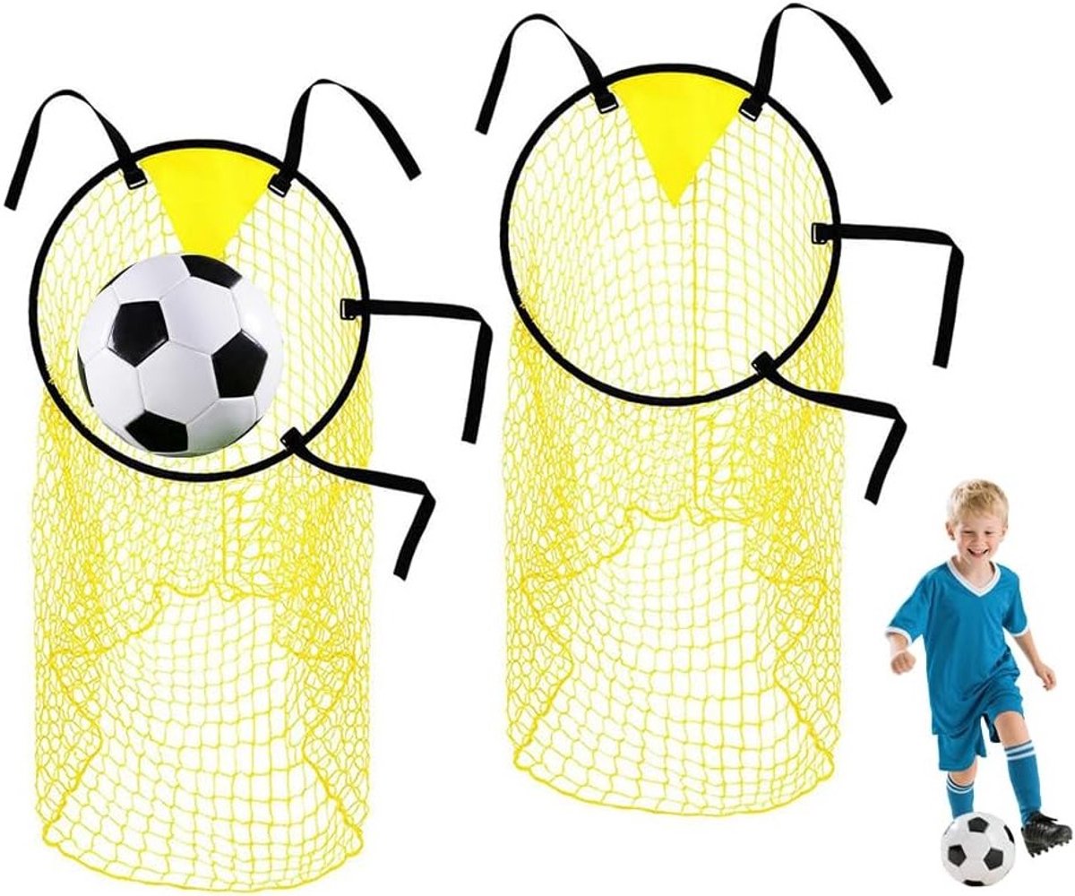 2 Stuks Voetbaldoel Hoeknet voor Doelen - Trainingsaccessoires voor Kinderen en Volwassenen - Focus op Doelgerichtheid en Precisie in Voetbaltraining