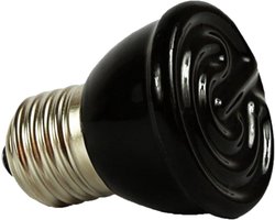 Keramische Warmtelamp - Reptielenlamp Huisdierlamp - Terrarium Verwarming - Natuurlijke Infraroodwarmte - 100W - Zwart