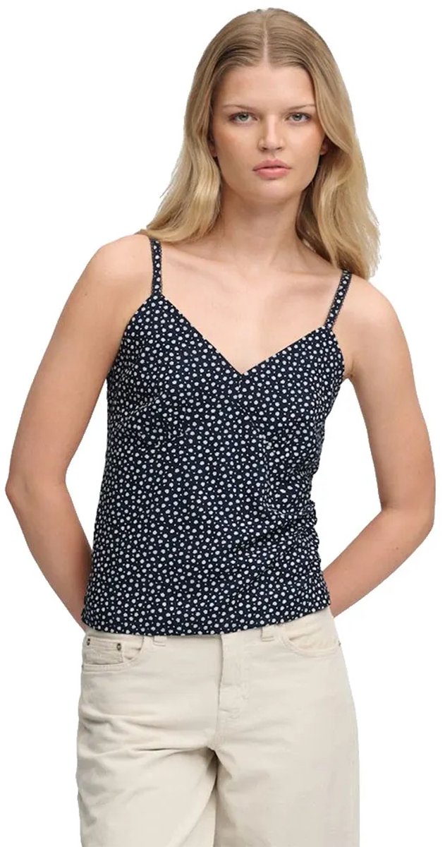 Superdry Cami Top Dames Tops Marineblauw