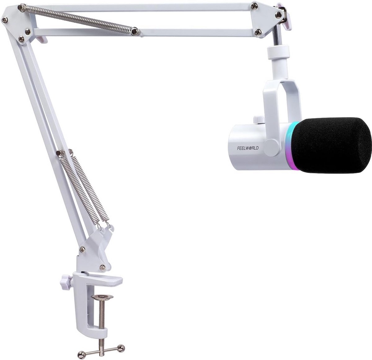 Dynamische USB XLR Microfoon met Tree Standaard voor Podcast en Gaming - Mute Functie en RGB Verlichting