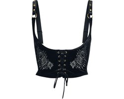 Killstar Nocturne Nights - A Devil'S Rose Underbust Corset Dames Korset - zwart - XS