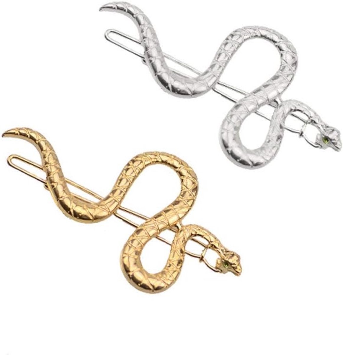 Set van 2 Metalen Haarspelden in Slang Design voor Dames en Meisjes