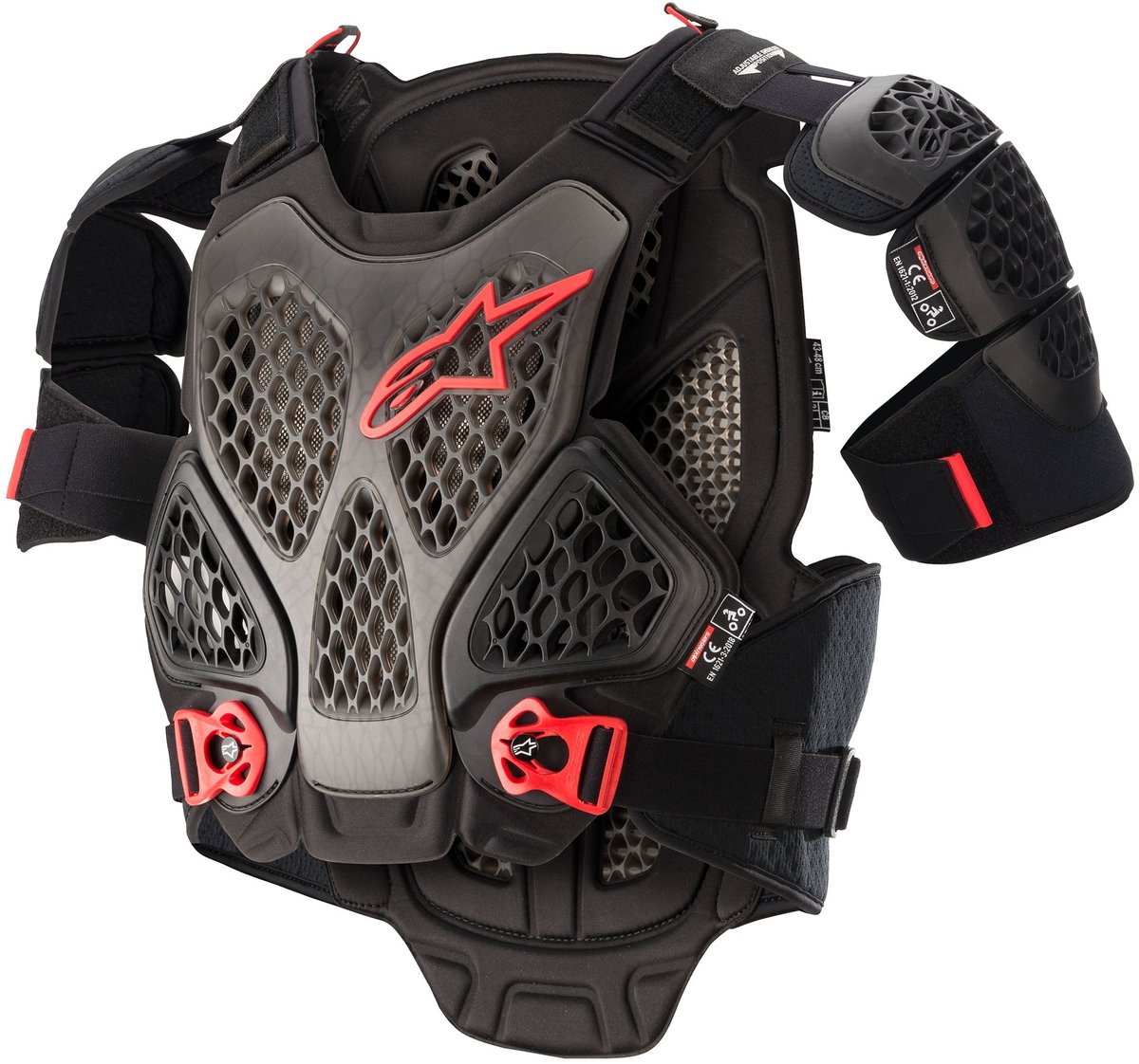 Bol.com Alpinestars A-6 Zwart Antraciet Rood Borstbeschermer - aanbieding