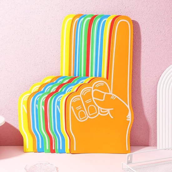 Gigantische Schuimvingers - Grote Foam Handen - Sportevenementen Aanmoedigen - Lichtgewicht Comfortabel Schuim - 46.20X23.00X0.40CM - Meerdere Kleuren — afbeelding 4