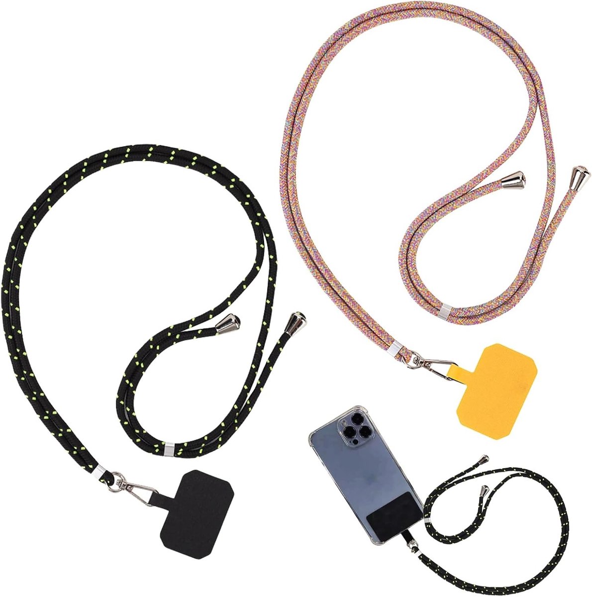 Verstelbare Smartphone Lanyards - Universele Nekband voor Mobiele Telefoons, Ideaal voor iPhone, Samsung en Huawei, Handig en Comfortabel in Gebruik