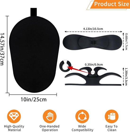 Mixer Mat - Keukenhulp Accessoire - Apparaat Verplaatsen - Inclusief Snoer Organizers - 13x7.8 Inch - Zwart — afbeelding 5