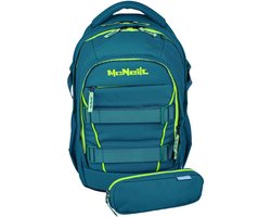 McNeill schoolrugzak LUCA 2:0 School Backpack Petrol & Light Green