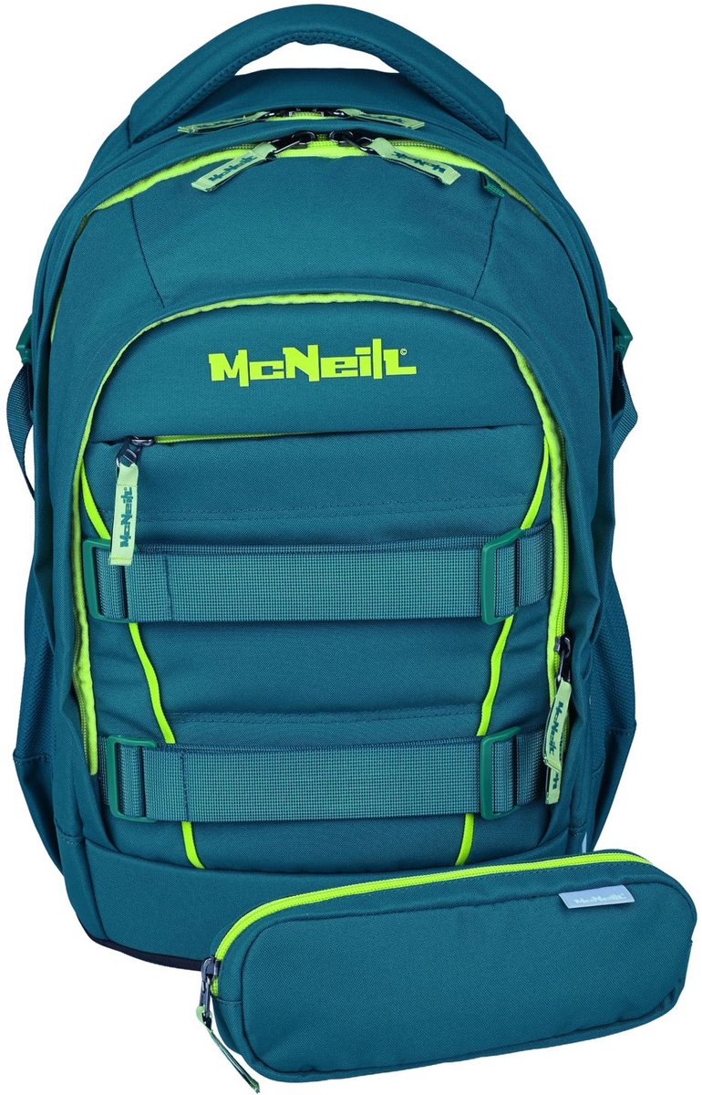 McNeill schoolrugzak LUCA 2:0 School Backpack Petrol & Light Green