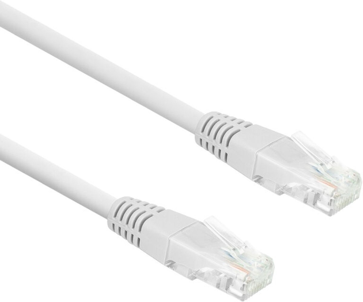 Eminent Witte 1 meter U/UTP CAT6 patchkabel met RJ45 connectoren