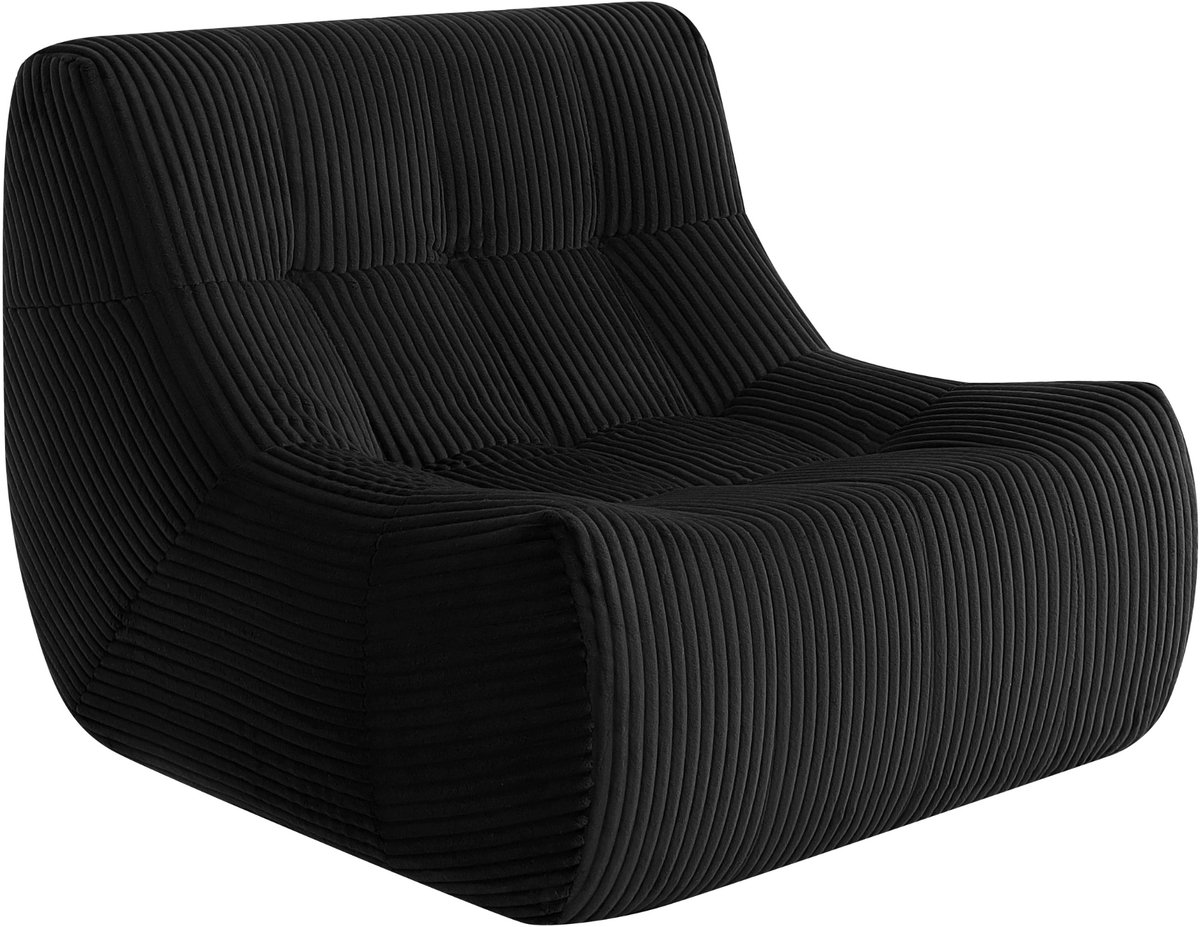 Armchair Rave Ribstof Zwart