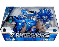 Armorsaurs Armor-Up Dinosaurus Cobalt - met 7 verwijderbare pantseronderdelen en opensperrende kaken