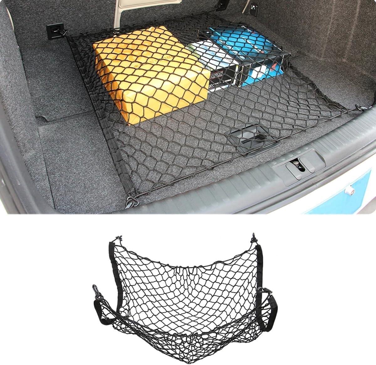 Kofferbak Opbergnet - Bagagenet Auto - Auto Organiseren - Sterk Elastisch Ontwerp - 1 Kilogram - Zwart