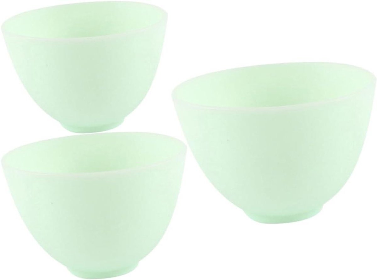 Masker Kom Set - Mengkom Gezichtsmasker - Gezichtsverzorging DIY - Niet-klevend Oppervlak - 6 Stuks - Groen