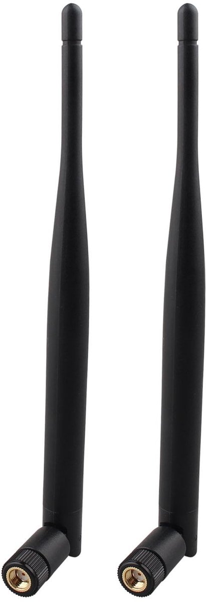 Dailygoody - Wifi Antenne - Dual Band 6dBi - Omnidirectioneel - 2,4 GHz 5GHz 5,8 GHz - Geschikt voor IP-camera's - 19.5 x 1.3 cm