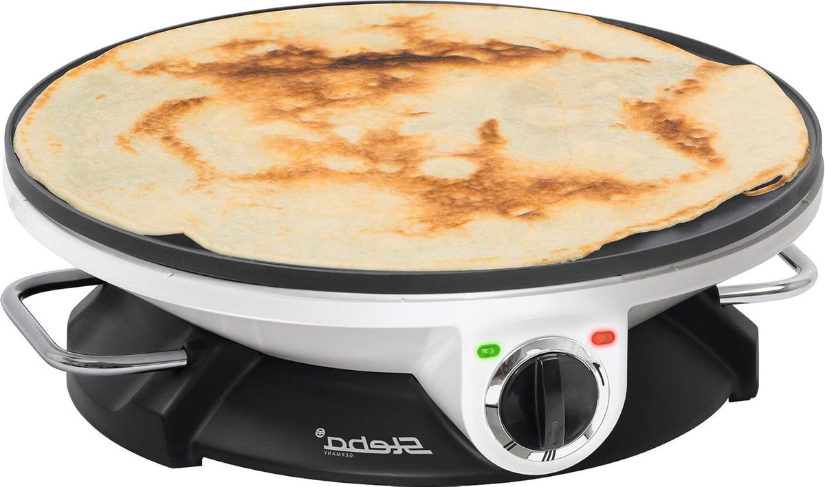 Crêpemaker - Pannenkoekenmaker - Gezellige maaltijd - Compact Design - 1200 watt - Zwart