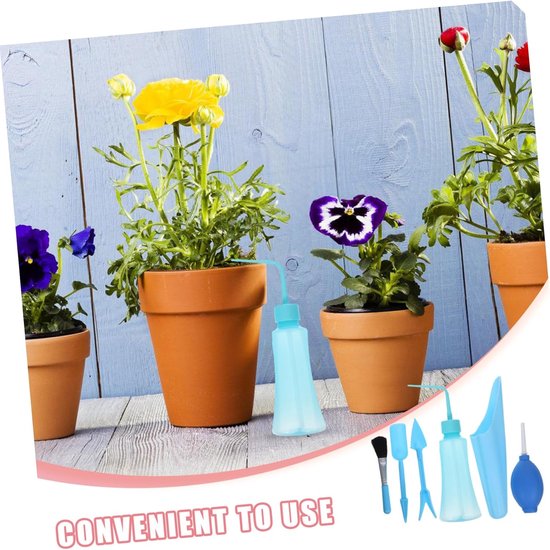 Tuin Gereedschapset - Planten Hulpmiddelen - Bodem Bewerken - Miniatuur Formaat - 12 cm Lengte - Blauw — afbeelding 3