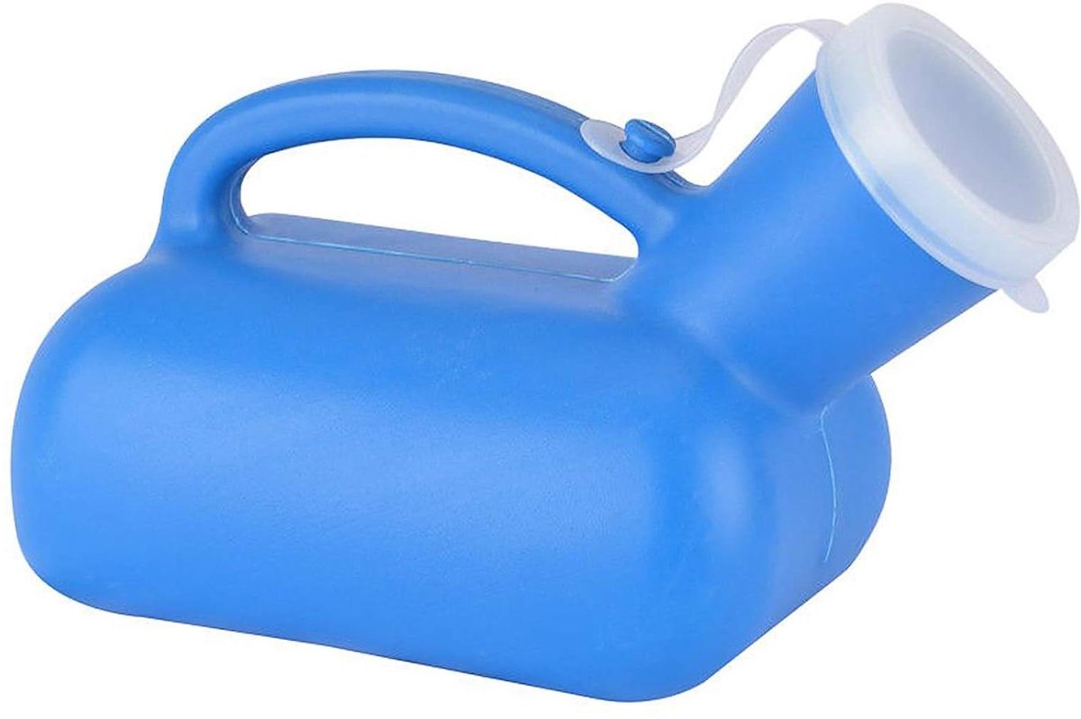 Urinaal Fles - Plasfles - Reizen en Zorg - Lekvrije Afsluitkap - 1000ML - Transparant