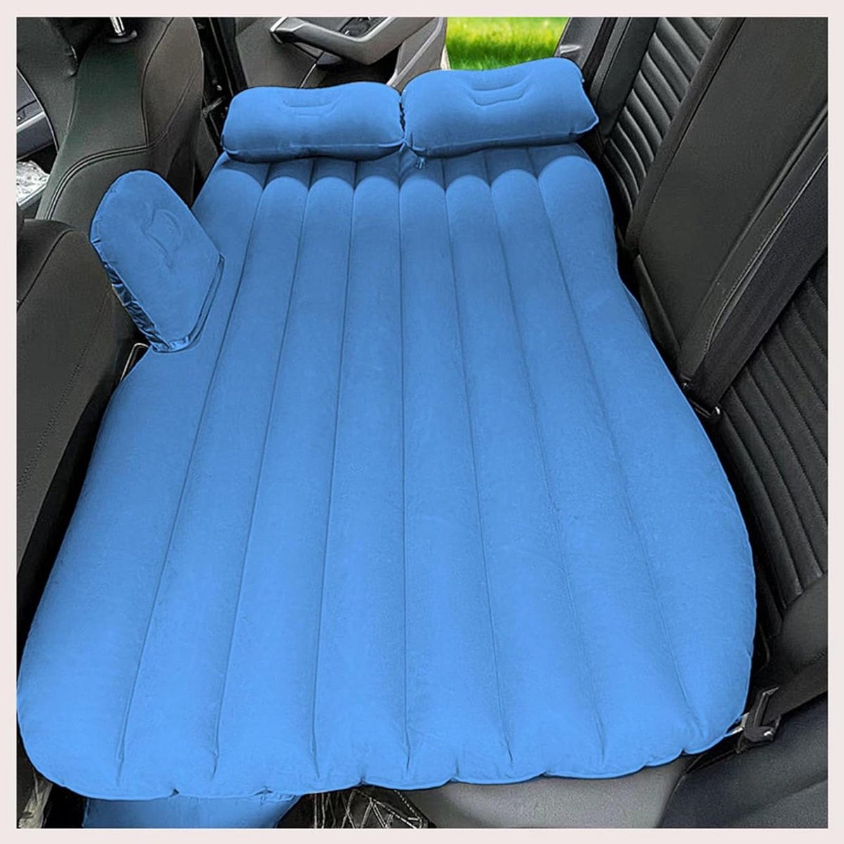 Auto Luchtbed - Reisbed Achterbank - Comfortabel Reizen - Innovatieve Beschermingsbarrière - 138 cm breed - Blauw