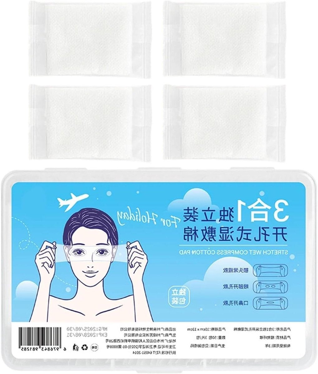 Katoenen Gezichtspads - Toner Wattenschijfjes - Make-up Verwijdering - Scheurbestendig Ontwerp - 150 stuks - Wit