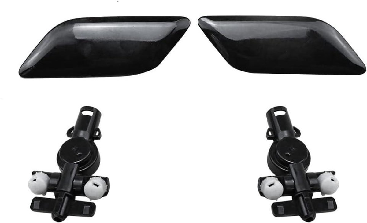 Koplamp Wassersets - Nozzle Deksel - Voertuigonderhoud - Directe Pasvorm - 2 Stuks - Zwart