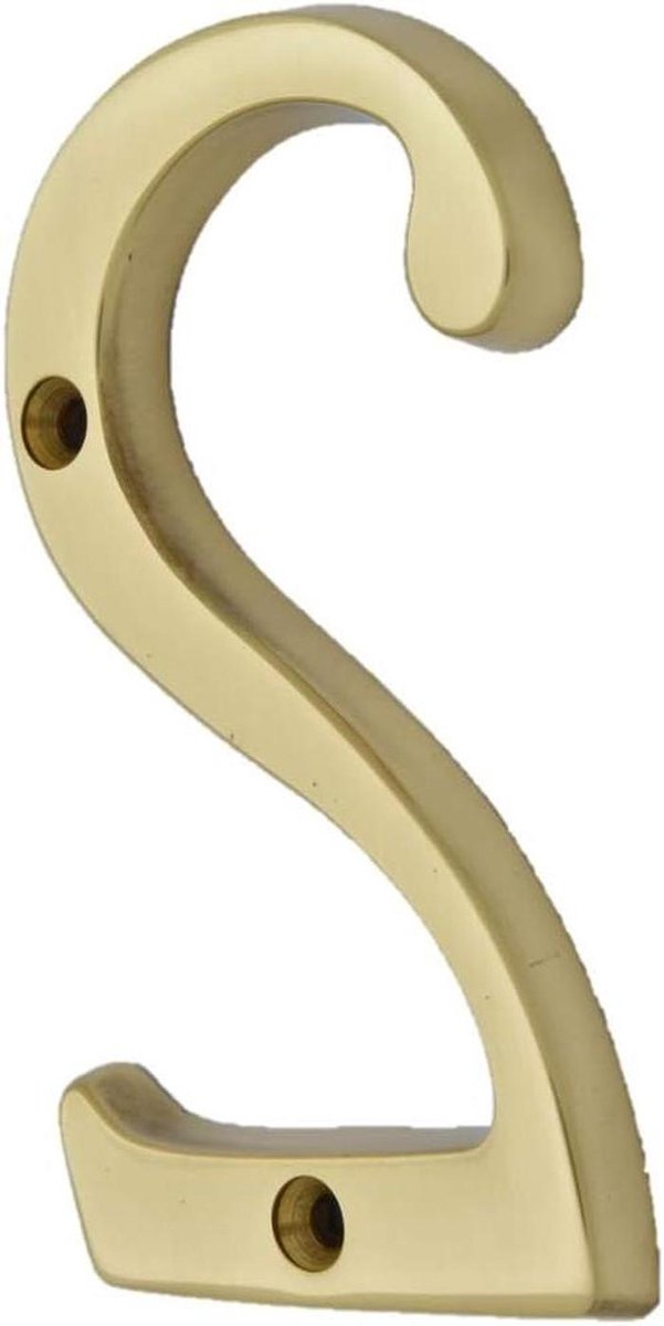 Huisnummer Messing - Nummerbord Deur - Huis Identificatie - Traditioneel Gesmeed - 6 Inch - Gepolijst Messing