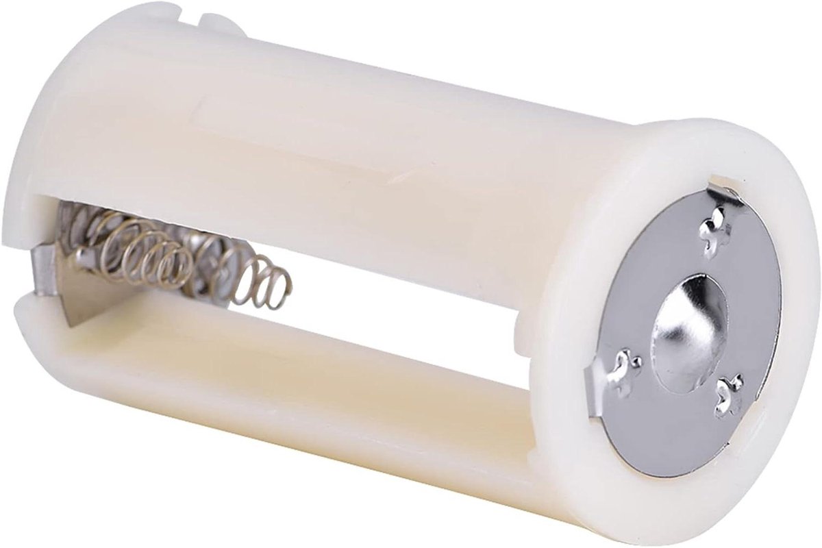 Batterij Converter - Adapter Houder - Apparaten Voeden - Van AA naar D - 3x AA - Zwart
