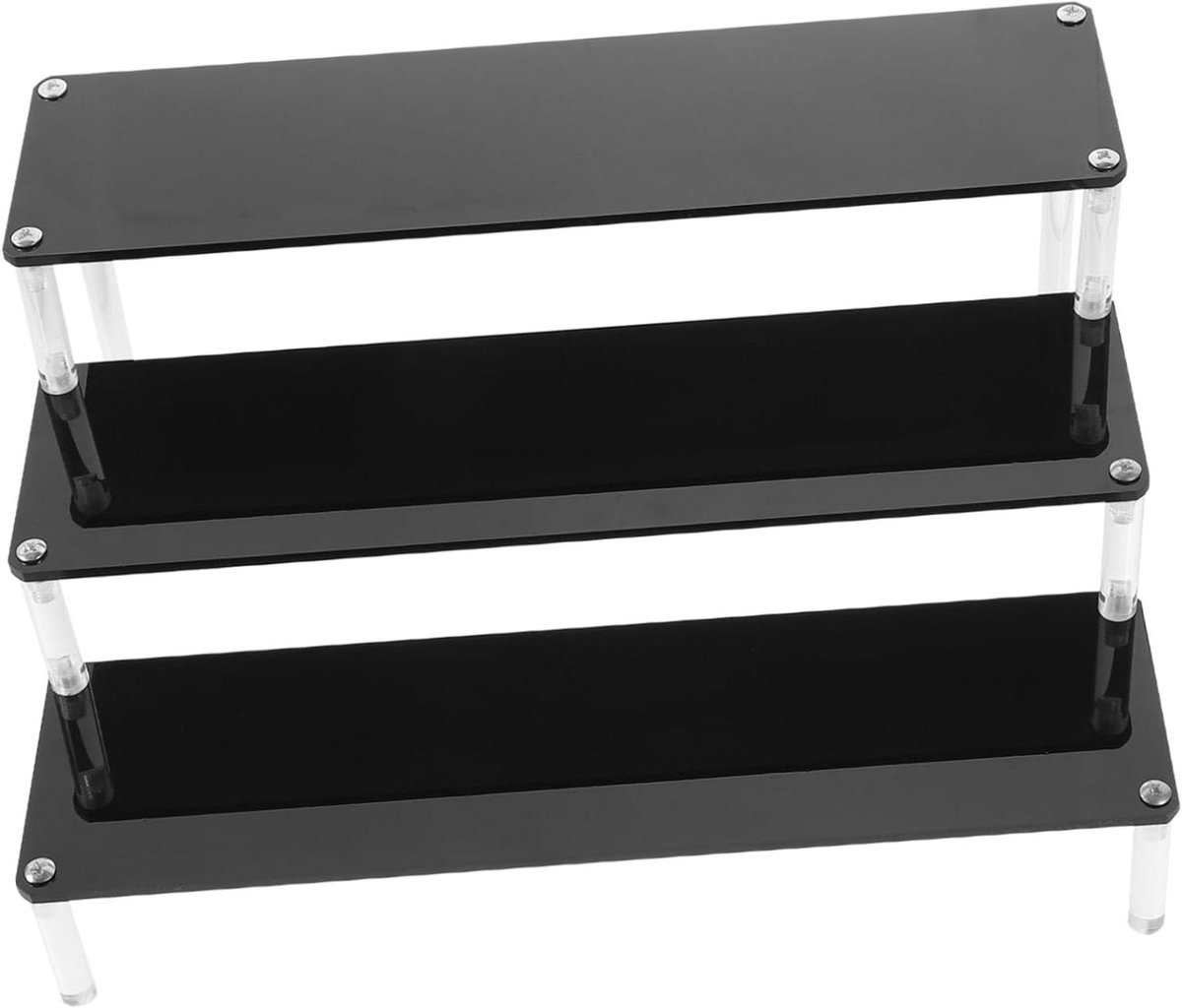 Macaron Stand - Display Rack - Desserts Presenteren - Drie Lagen - 30x19x14.8cm - Zwart