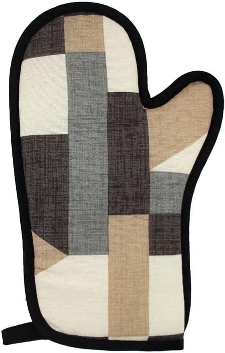 Ovenhandschoen - Keukenhandschoen Pannenlap - Veilig Koken - Gemaakt in Italië - 20 x 30 cm - Zwart