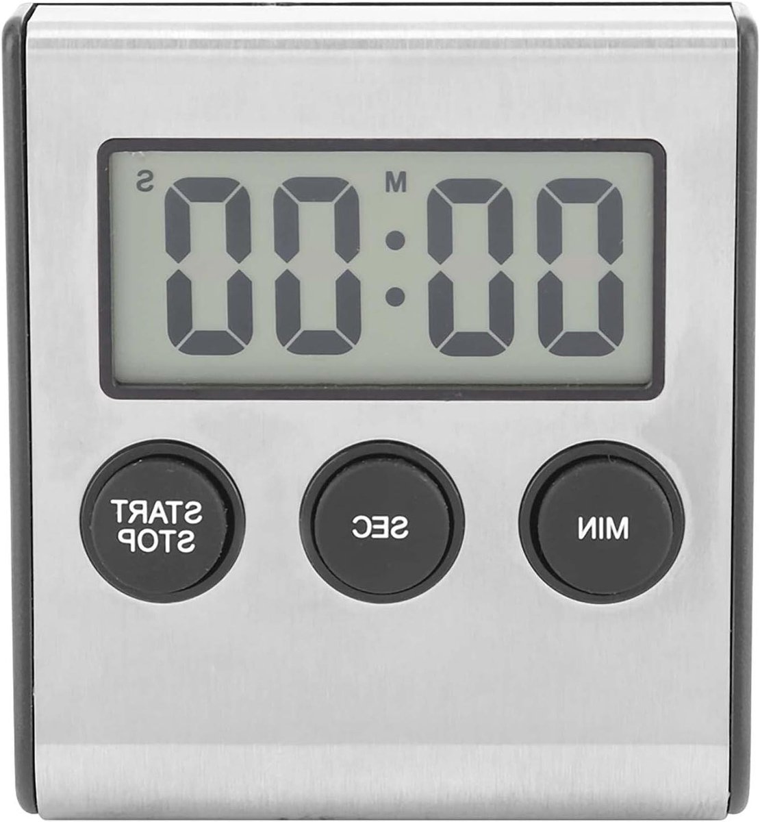 Digitale Kookwekker - Keuken Timer - Koken en Bakken - Grote Cijfers LCD - 99 Min 99 Sec - Wit
