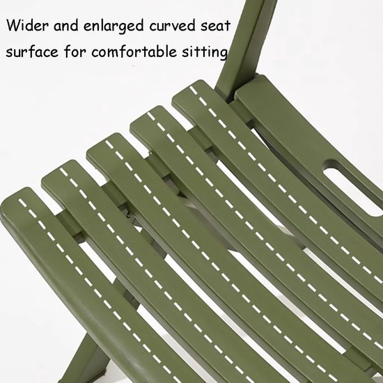 Plastic Folding Chairs - Dienstoelen Opvouwbaar - Extra Zitplaatsen Creëren - Stabiele Triangel Constructie - 3 kg - Groen — afbeelding 3