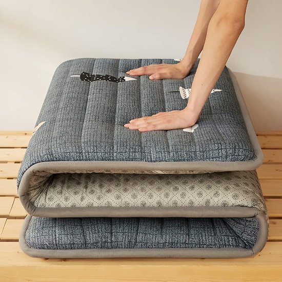 Tatami Matras - Opvouwbare Futon - Gastvrij Ontvangen - Ruimtebesparend Ontwerp - 140x200cm - Natuurlijk — afbeelding 5