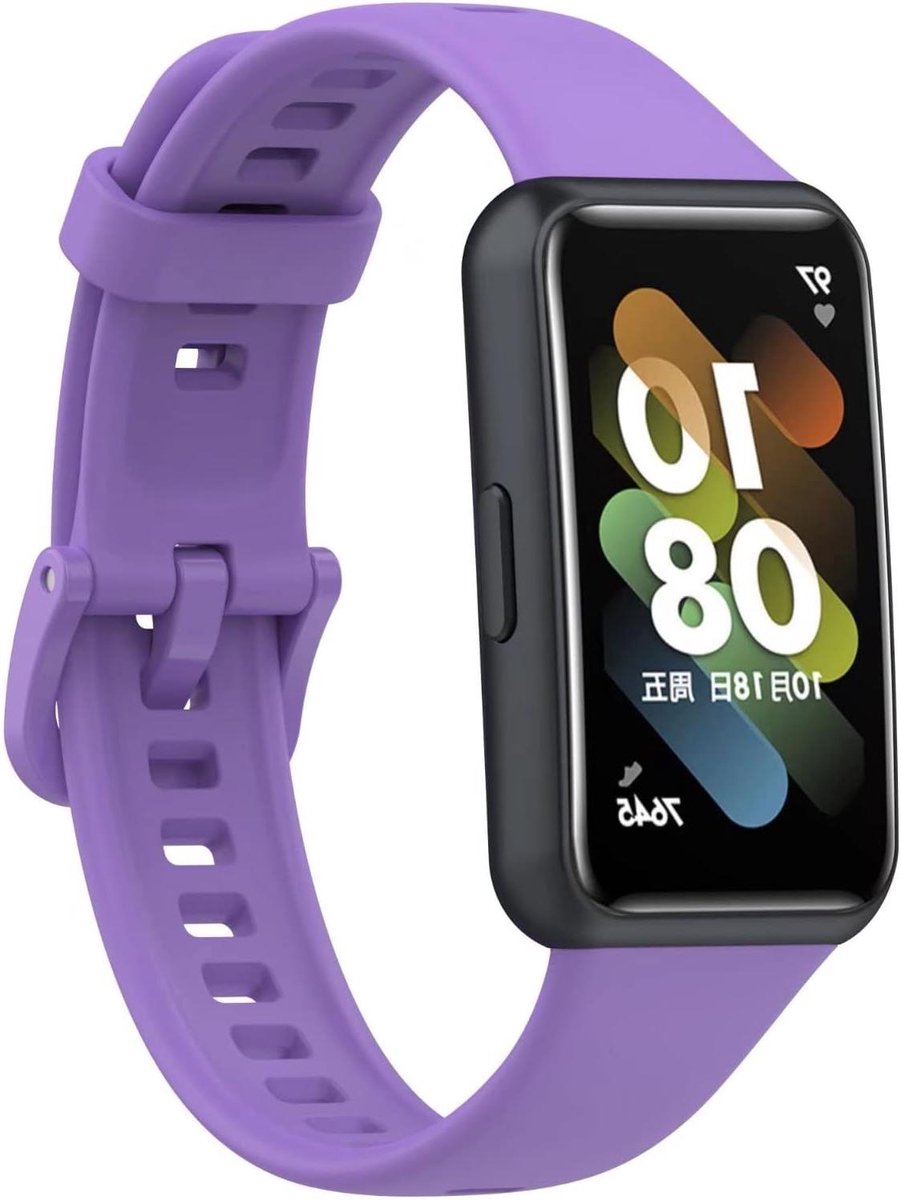 Horlogeband - Polsband Armband - Smartwatch Personaliseren - Verstelbaar - One Size - Lila Paars
