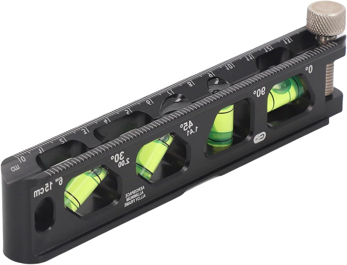Torpedo Waterpas - Mini Niveauliniaal - Leiding Werk - Magnetisch en Compact - 15 cm - Aluminium