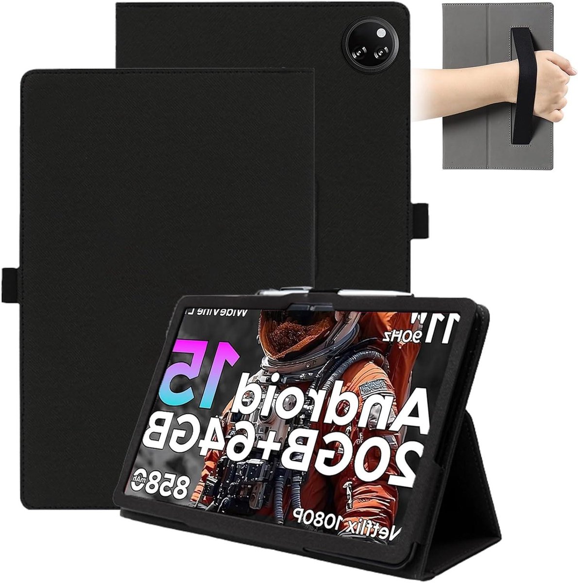 Tablethoes - Beschermhoes - Tablet Bescherming - Met standaard - 10 inch - Zwart