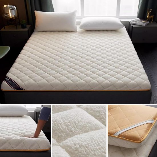 Japanse Vloermatras - Draagbare Futon - Ruimtebesparend Slapen - Ergonomisch Ontwerp - Volledige Maat - Grijs — afbeelding 4
