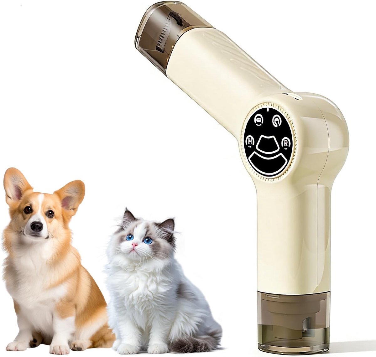 carmdering - 2-in-1 Profi Pfotentrimmer - Dieren Grooming Tool - Elektrische Trimmer - Precisie Haartrimmer - Zachte Nagelfrees - Keramisch Mes - Veilig Ontwerp - Stressvrije Verzorging - 1 Stuk
