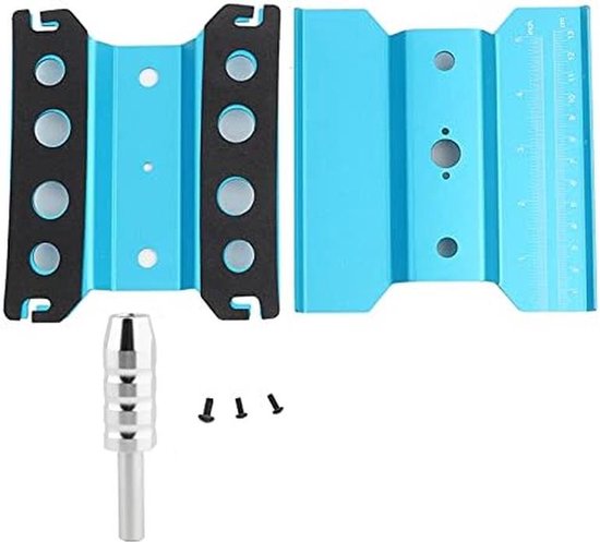 RC Auto Werkstand - Reparatieplatform RC Auto - RC Auto Onderhoud - Draaibare Werkhoogte - 140mm Lengte - Blauw — afbeelding 4