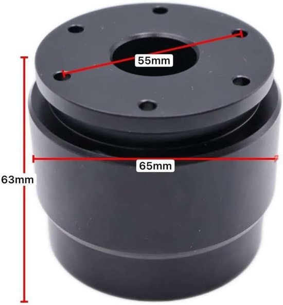 Stuurwiel Snelspanner - Quick Release Adapter - Sim Racing - Precisie Montage - 55 mm - Zwart — afbeelding 5