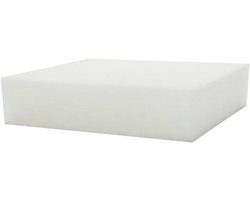 Schuimrubber Vulling - Zitkussen Vulling - Kussens Opvullen - Zacht Schuim - 47 x 47 x 9 cm - Wit