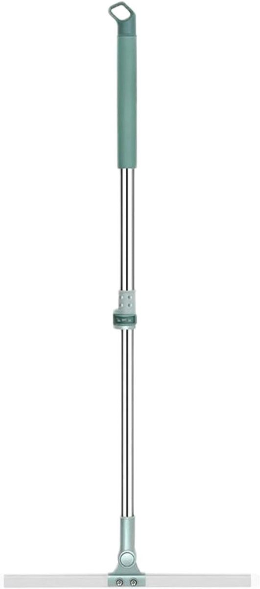 Vloerreiniger - Siliconen bezem - Snel reinigen - Intrekbare handgreep - 35 cm - Grijs