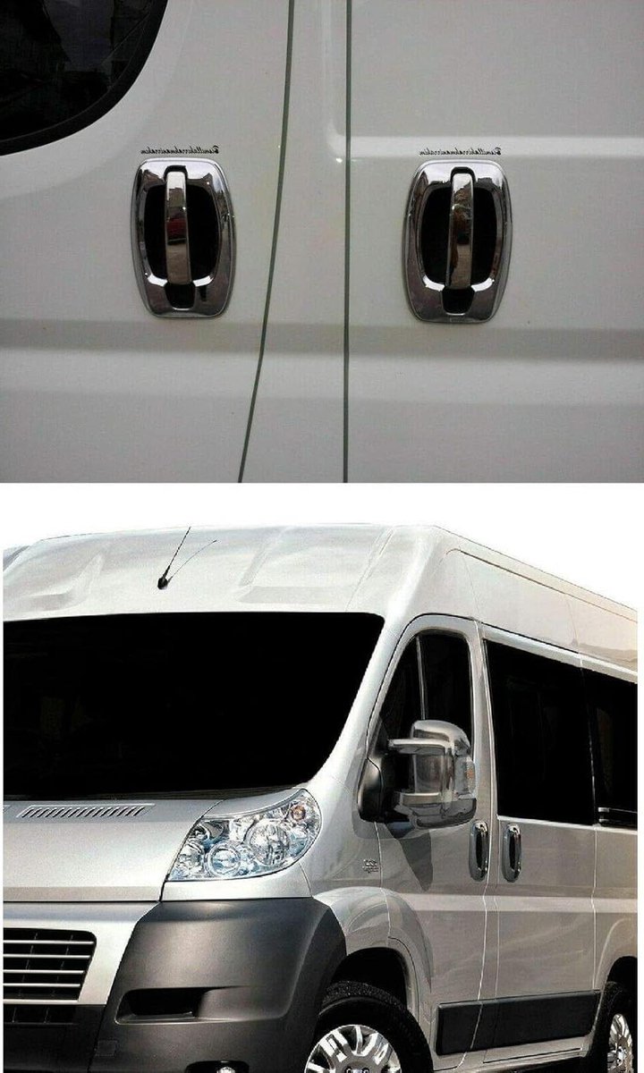 Spiegel & Deurgreep Covers - Chrome Set - Auto Styling - ABS Chroom Afwerking - Fiat Ducato 2006Up - Chroom