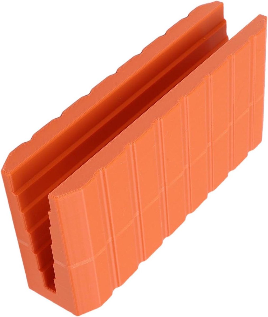 Paneelhouder Tafelzaag - Multiplex Snijhulpmiddel - Nauwkeurig Zagen - Stabiele Paneelondersteuning - 21 x 11 x 6 cm - Oranje
