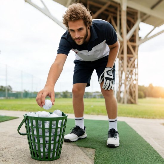 Golfbal Mand - Golfbalhouder Emmer - Golf Training - Stapelbaar Ontwerp - 50 Ballen Capaciteit - Zwart — afbeelding 5